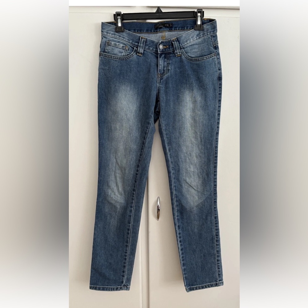 Flawless Prana Size 0/25 Straight Leg Low Rise Blue Jeans
